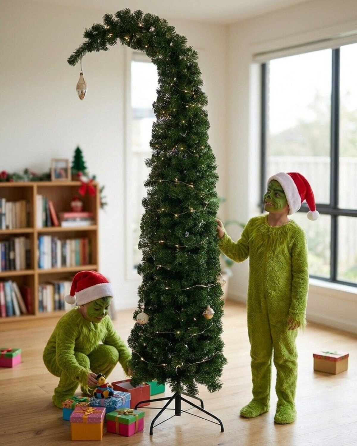 1.8m The Grinchmas Fir Slim Pop Up Christmas Tree | 523 Tips & Easy Setup — image 3