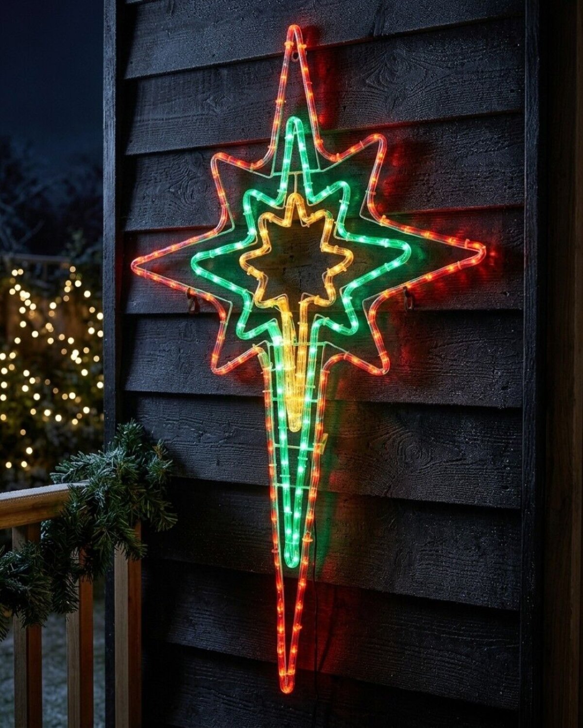 1.1m Dynamic Star Of Bethlehem Outdoor Multi Colour LED Light Display — image 2