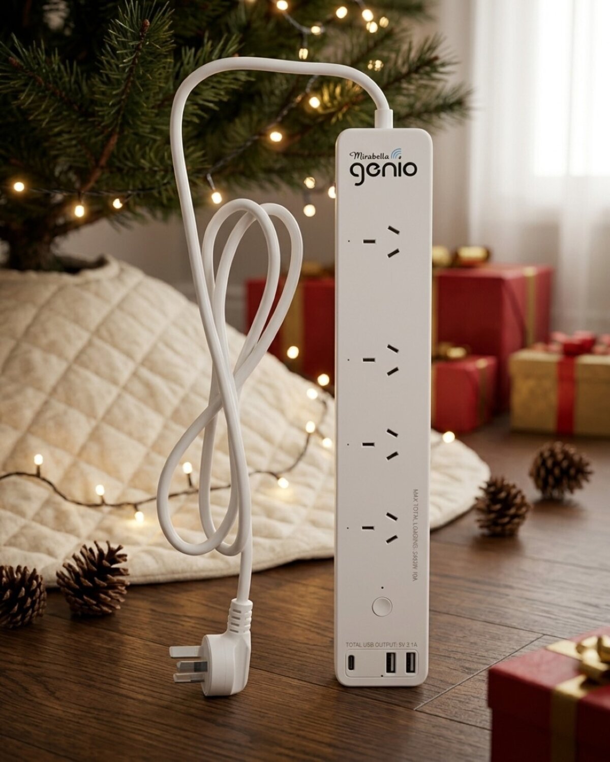 Smart Mirabella Genio WiFi Powerboard | 4 Outlets & 3 USB Ports — image 4