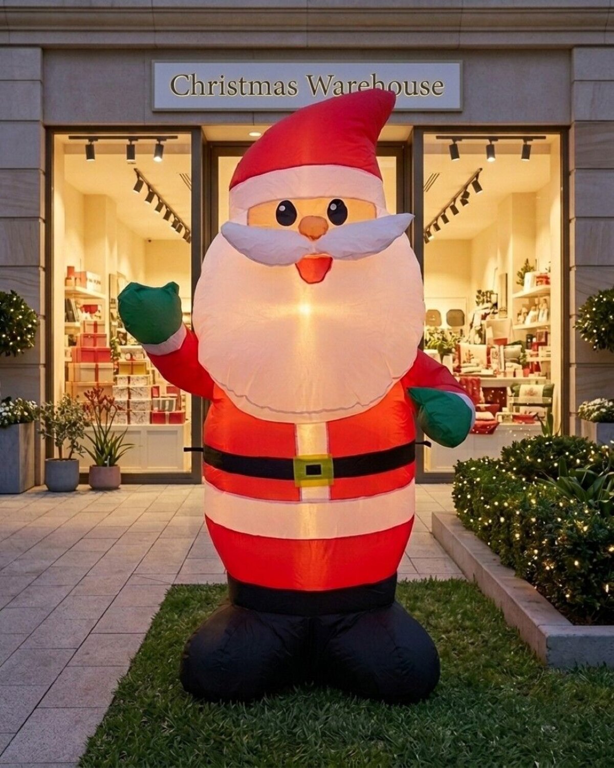 1.2m Cute Greeting Santa | LED Outdoor Inflatable — image 4