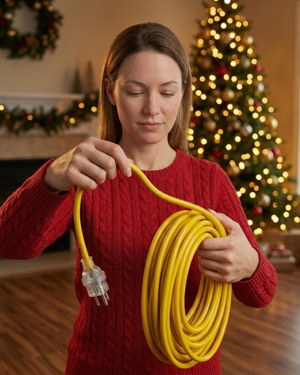 20m Yellow Sansai Heavy Duty Outdoor Extension Cord | 10A High Vis Lead — image 3