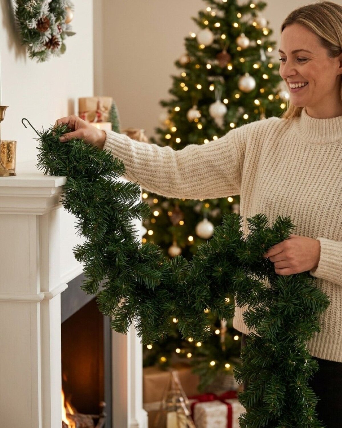 3m Thick Tip Balsam Fir Christmas Swag | 245 Tips — image 3