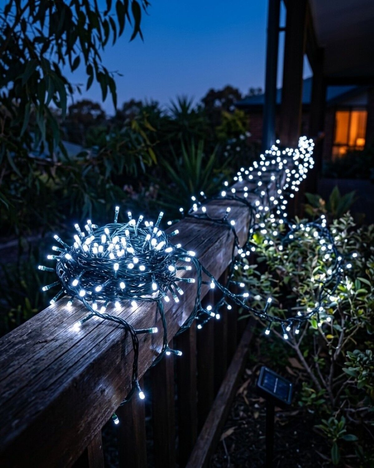 500 Cool White LED Solar String Fairy Lights 8 Function | 50m — image 4