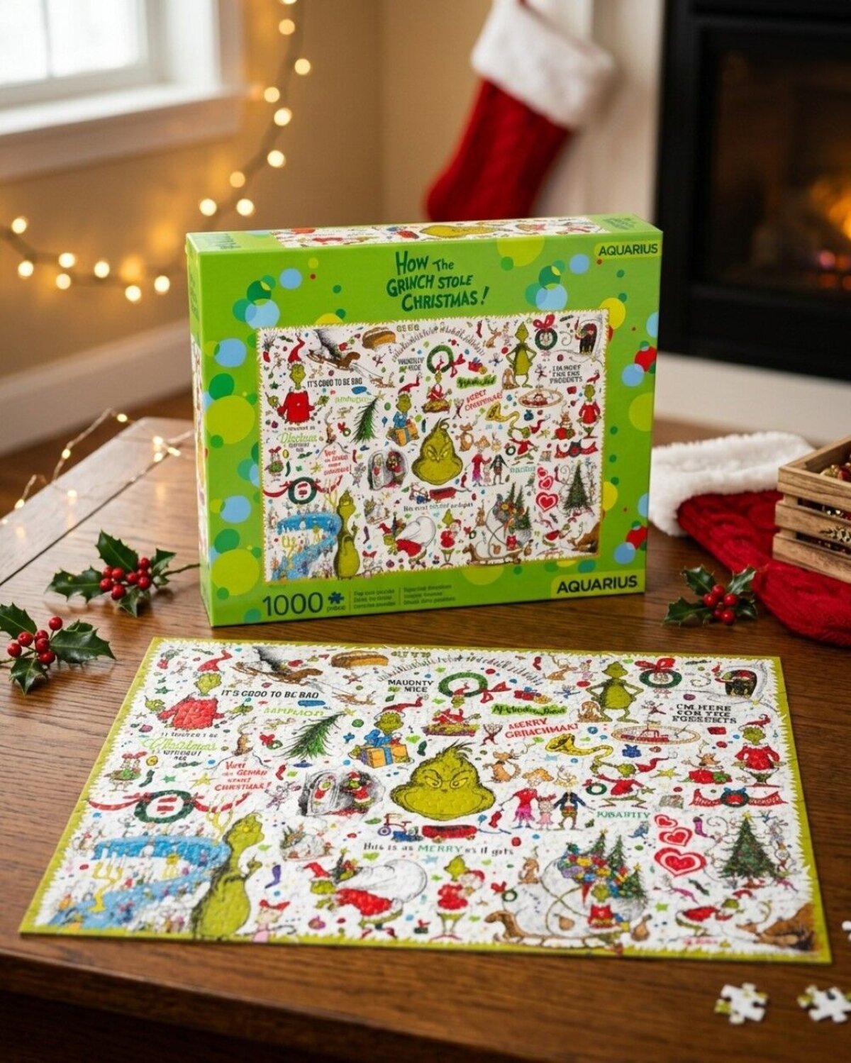 Official Dr. Seuss The Grinch 1000 Piece Collage Jigsaw Puzzle — image 2