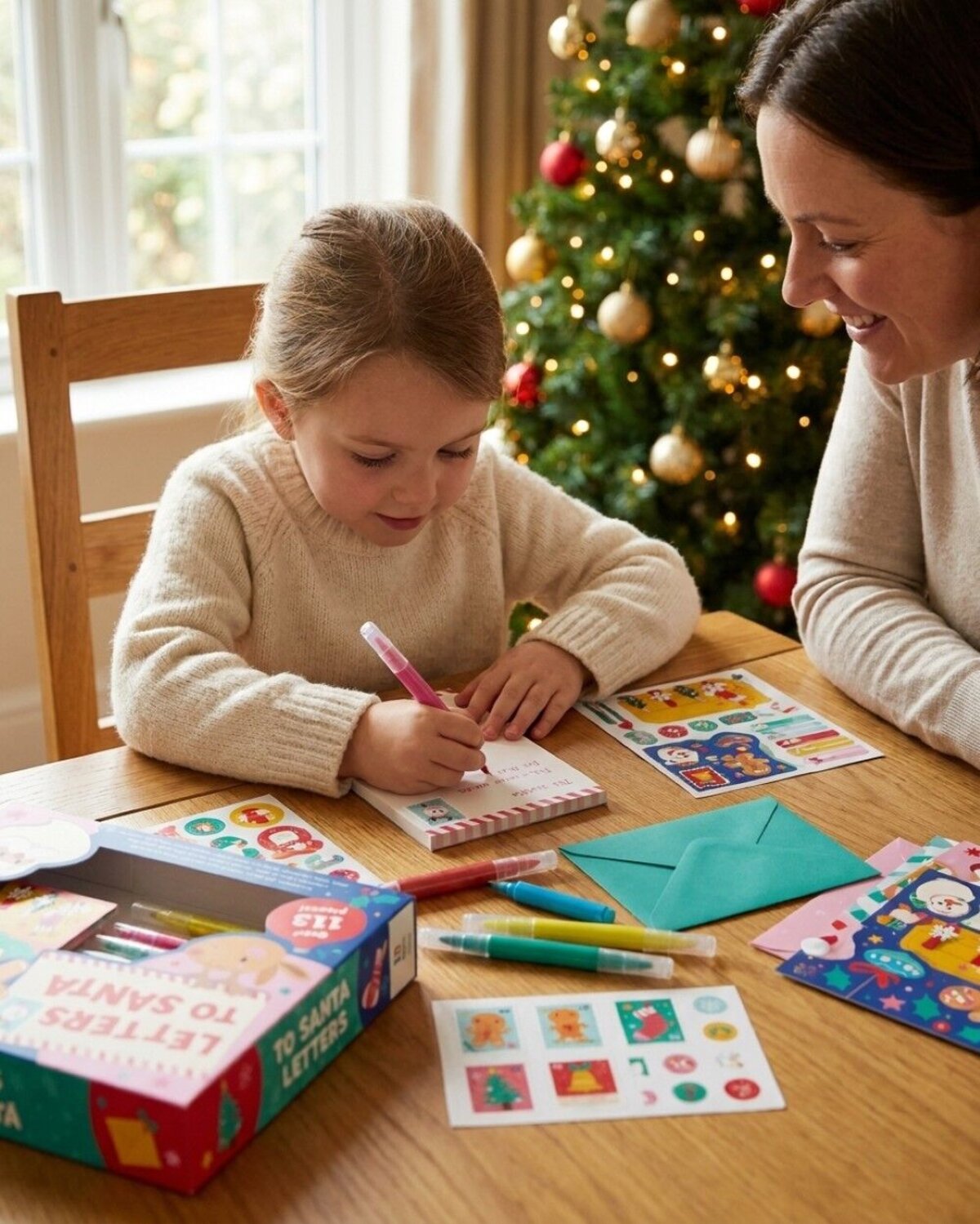 Deluxe Letters to Santa Stationery Activity Kit With Markers & Stickers — image 3