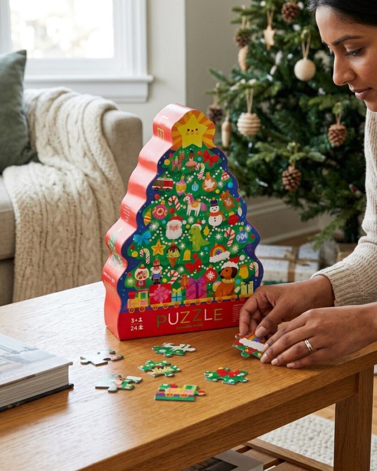 Crocodile Creek Christmas Tree Floor Puzzle | 24 Piece Junior Jigsaw — image 4
