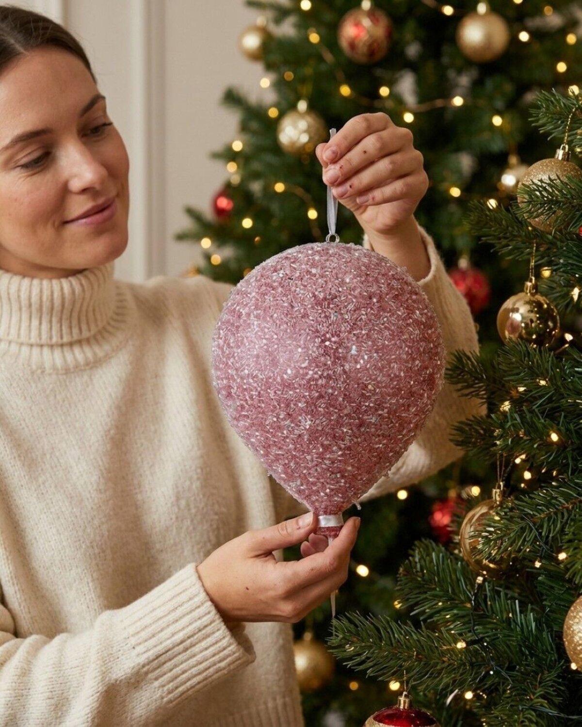 Pastel Pink Sugar Balloon Whimsical Large Display Ornament | 20cm — image 3