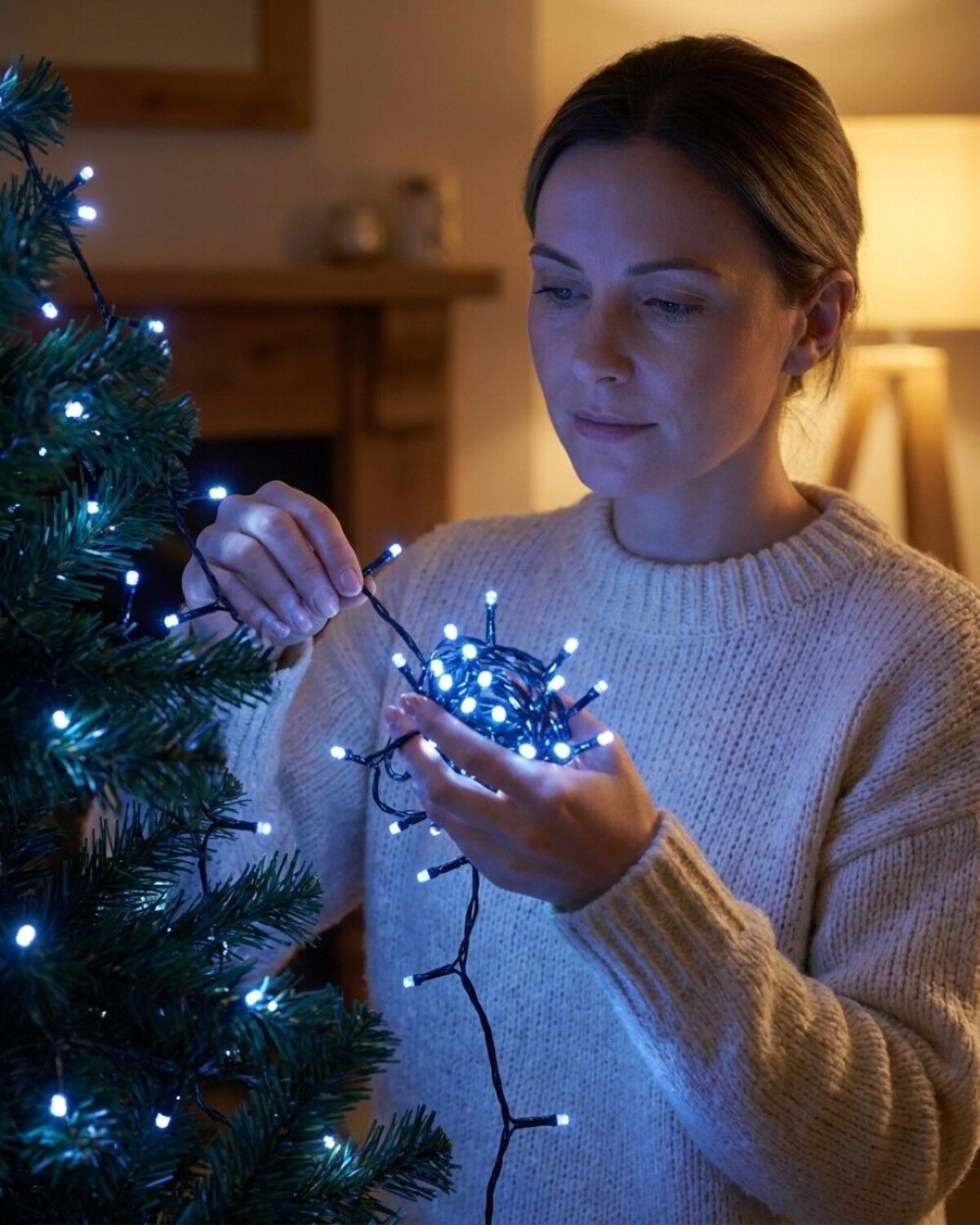 500 Blue & Cool White LED String Fairy Lights 8 Function With Timer | 25m — image 3