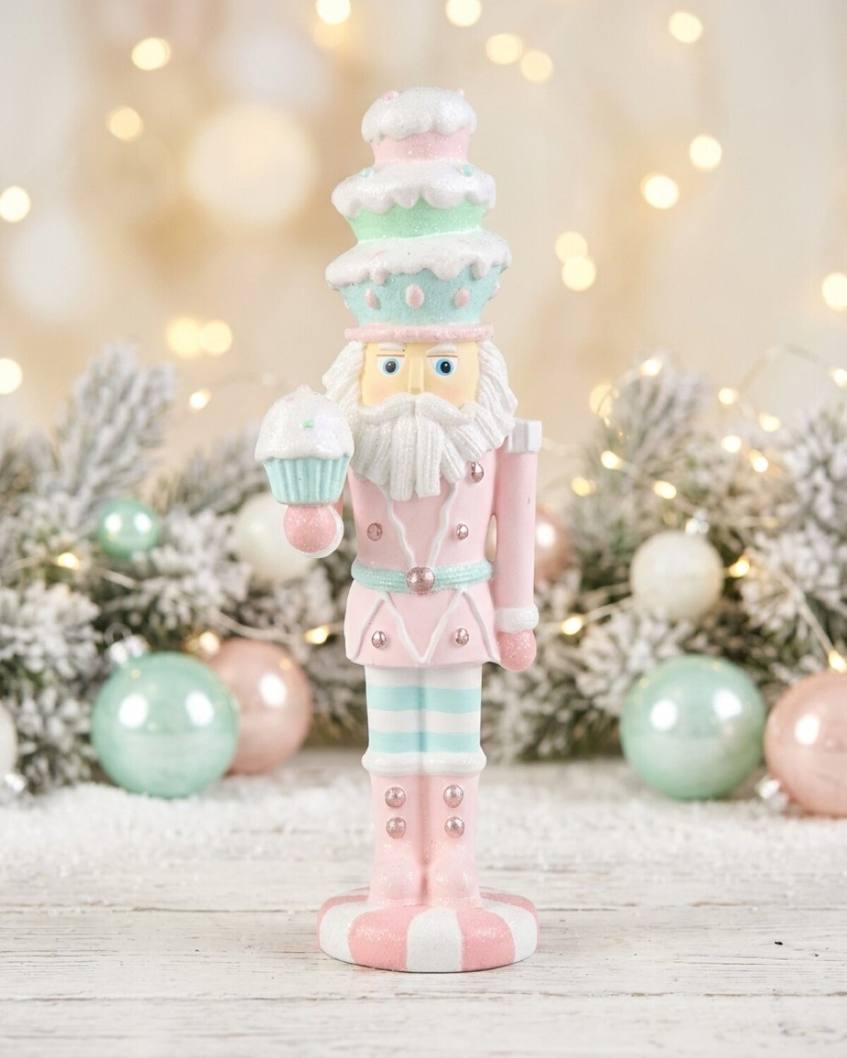 25cm Christmas Sweets & Cupcakes La Patissier Santa Resin Figurine — image 2