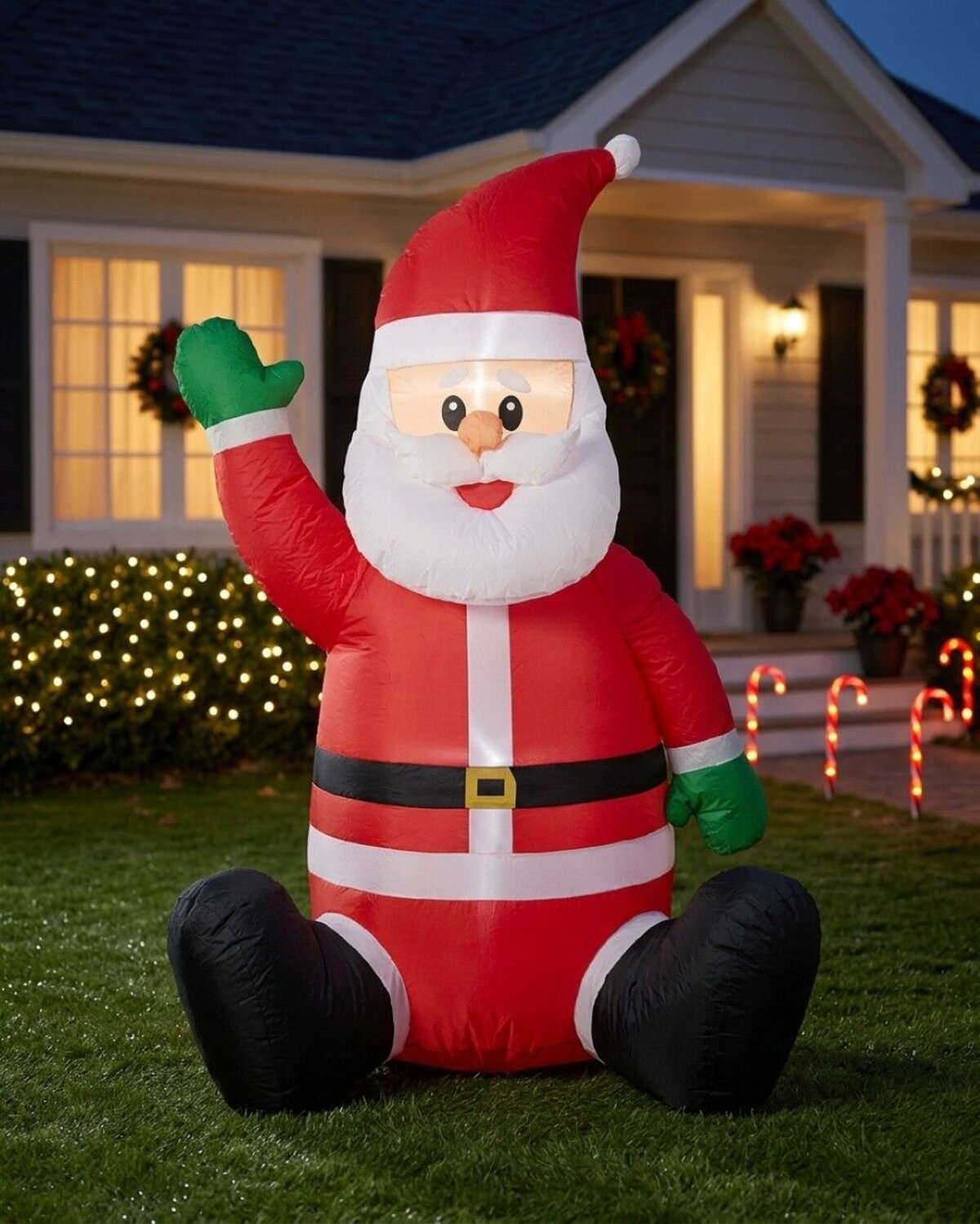 1.8m Jolly Sitting Santa | LED Outdoor Christmas Inflatable — image 2