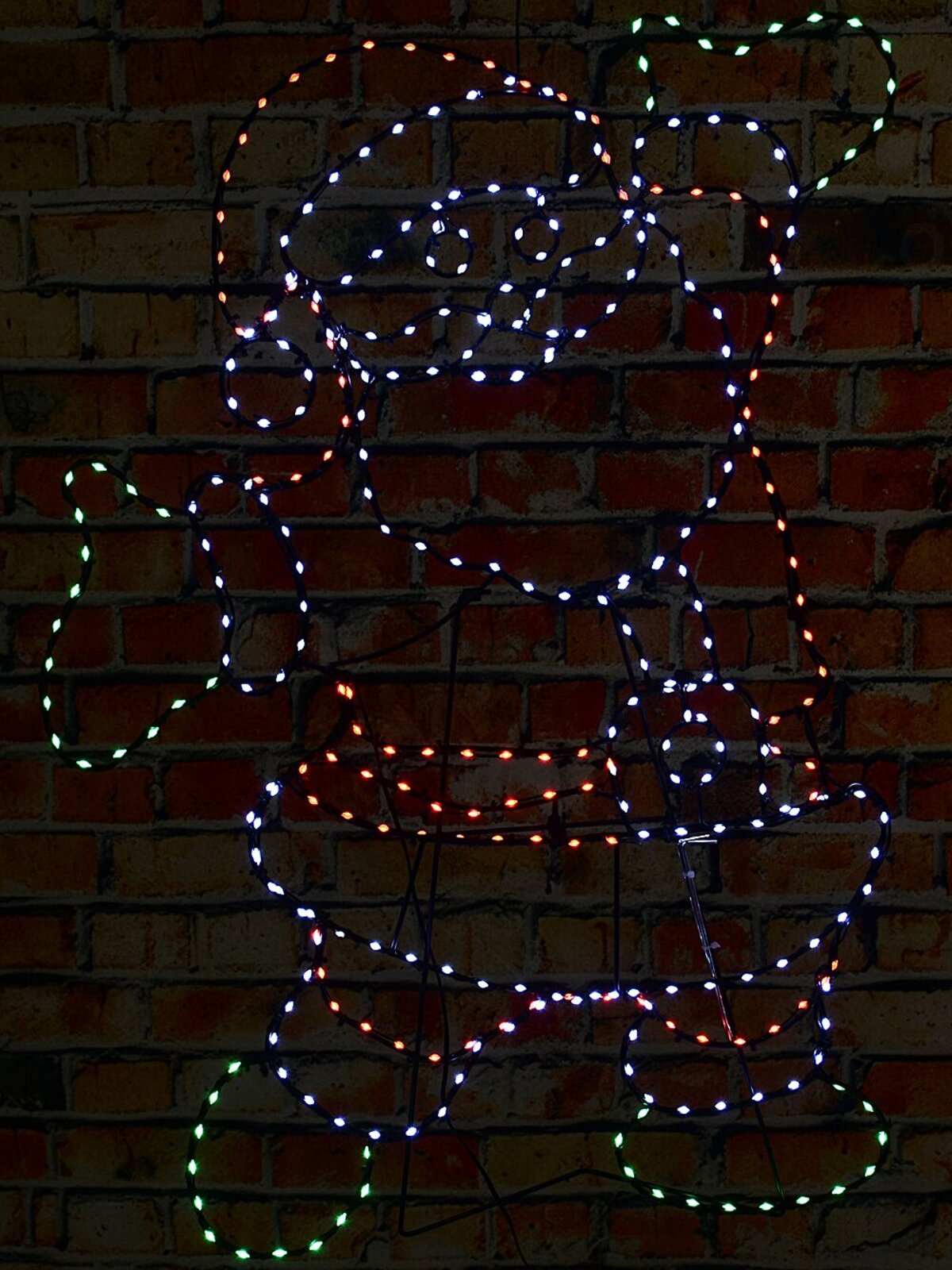 78cm Jolly Posing Santa On Black Frame Outdoor LED Light Display — image 5