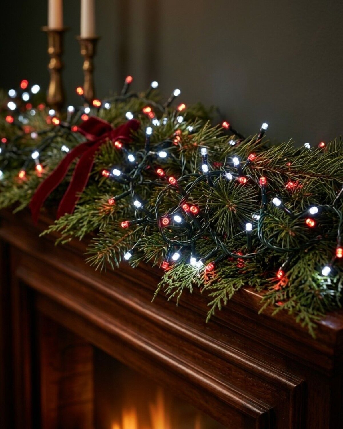 300 Red & Cool White LED String Fairy Lights 8 Function | 15m — image 2