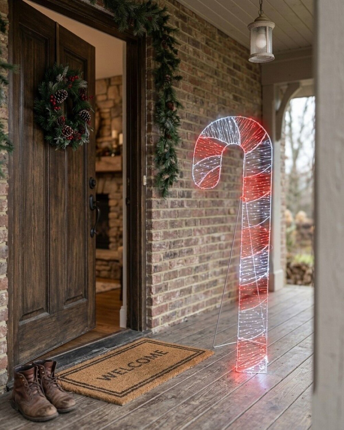 1.2m Vibrant Red & Cool White LED Candy Cane String Light Display — image 4