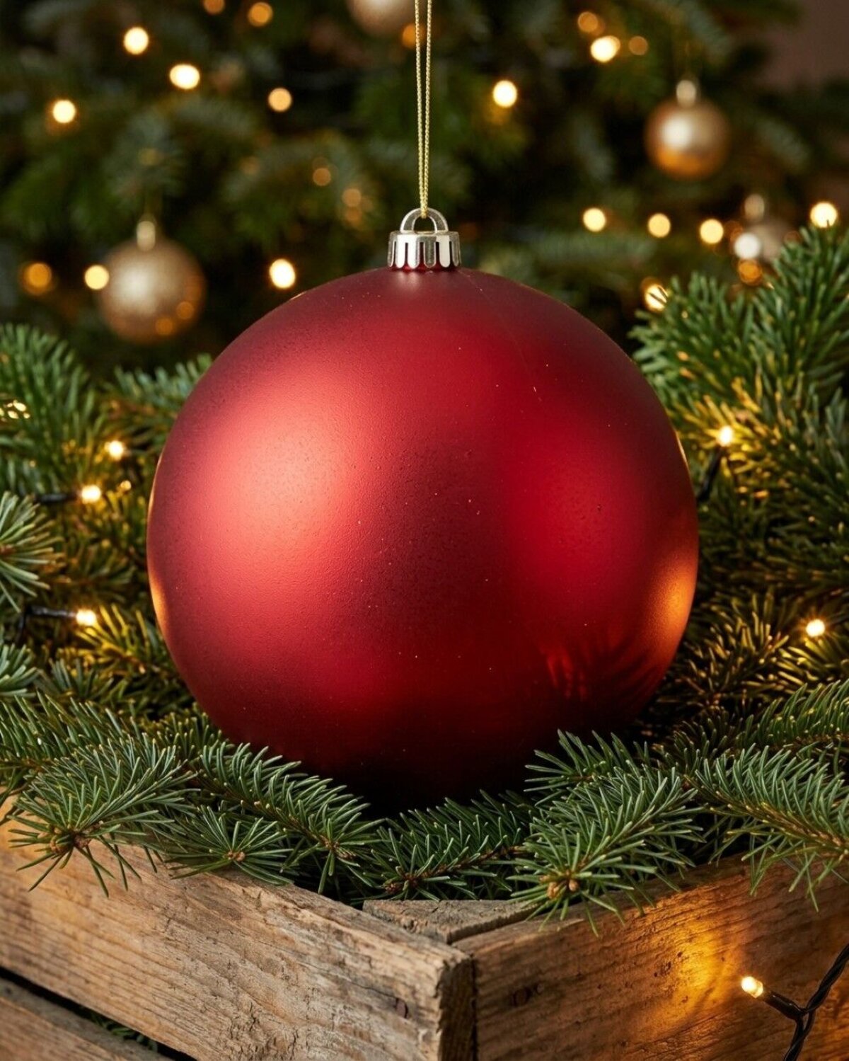 Regal Red Metallic Majestic Large Display Bauble | 20cm — image 2
