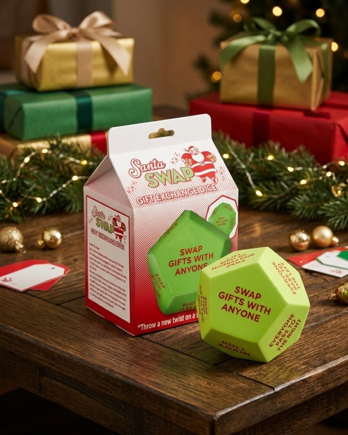 Santa Swap Christmas Gift Exchange Dice Game | Large Oversized Dice — image 2