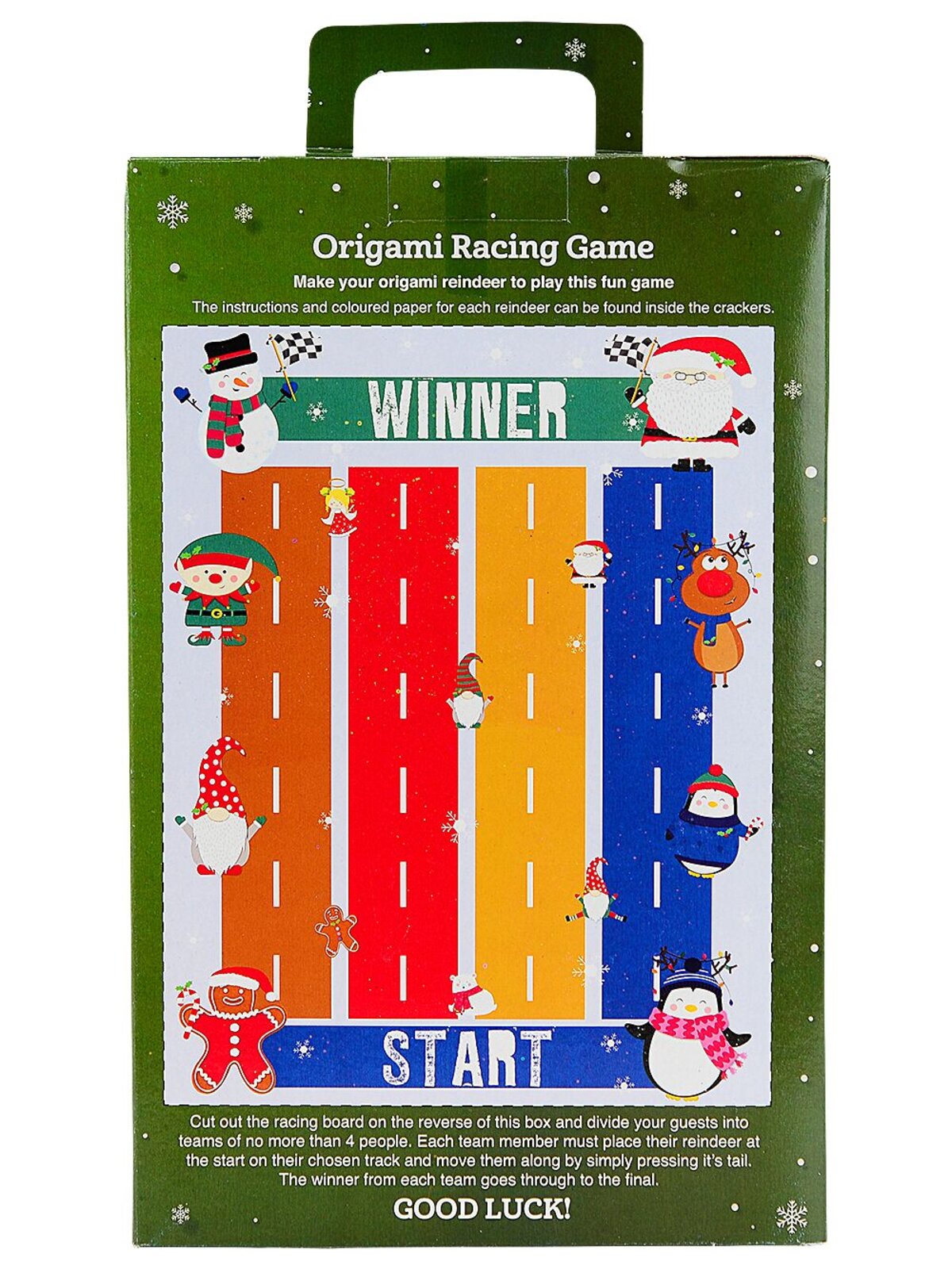 12x Snowy Midnight Town Scene Red Christmas Bon Bons (Crackers) | 30cm — image 3