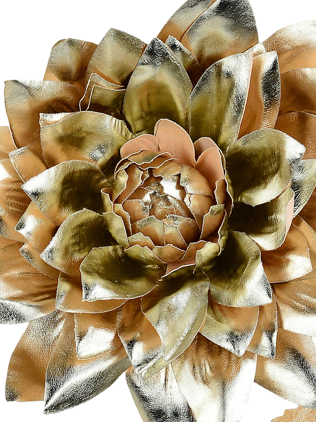 Matte Gilded Gold Dahlia Blossom Christmas Spray Stem | 57cm — image 2