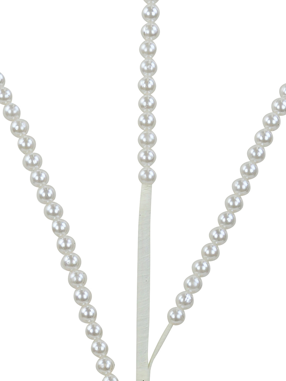 White Pearl String Cascade Christmas Spray Stem With Malleable Vines | 68cm — image 2