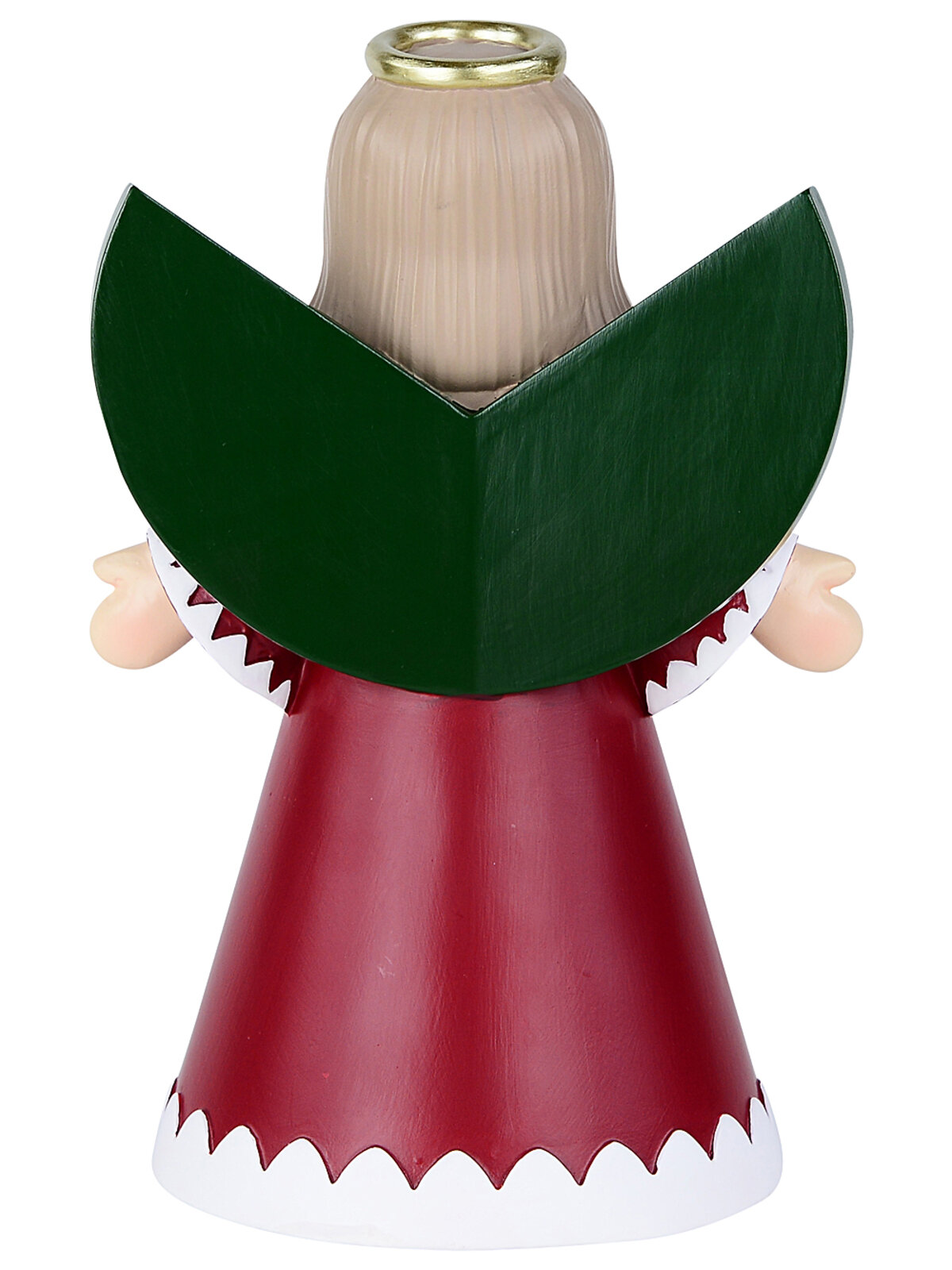 Whimsical Nordic Angel With Golden Halo Tabletop Figurine | 21cm