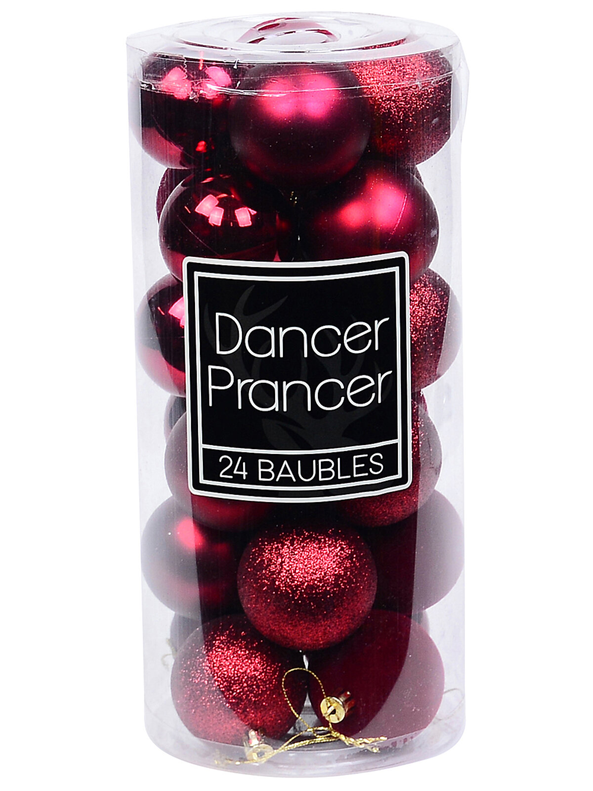 24x Dynamic Apple Red Essential Mixed Texture Baubles | 60mm