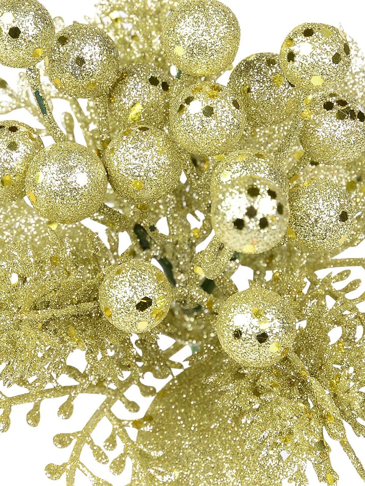 Champagne Berries, Twigs & Mixed Foliage Christmas Tree Stem Pick | 20cm — image 3