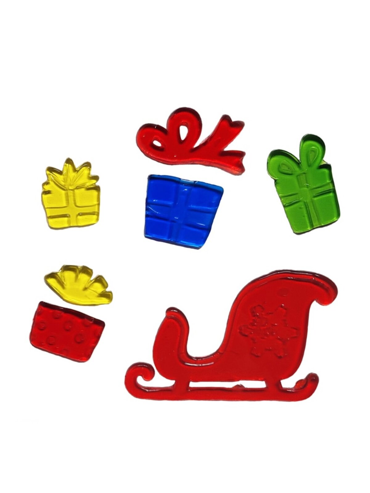 20cm Santa With Christmas Presents & Sleigh Gel Window Cling — image 3