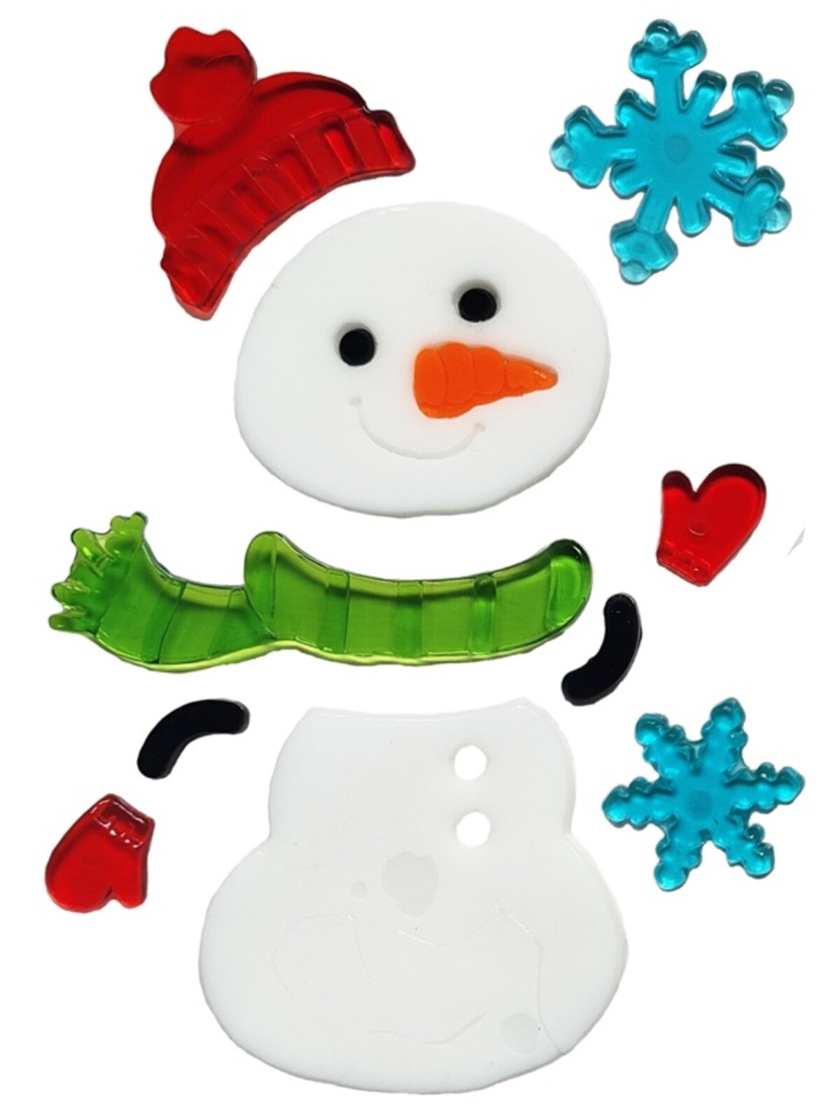 20cm Winter Snowmen & Snowflakes Gel Window Cling — image 2