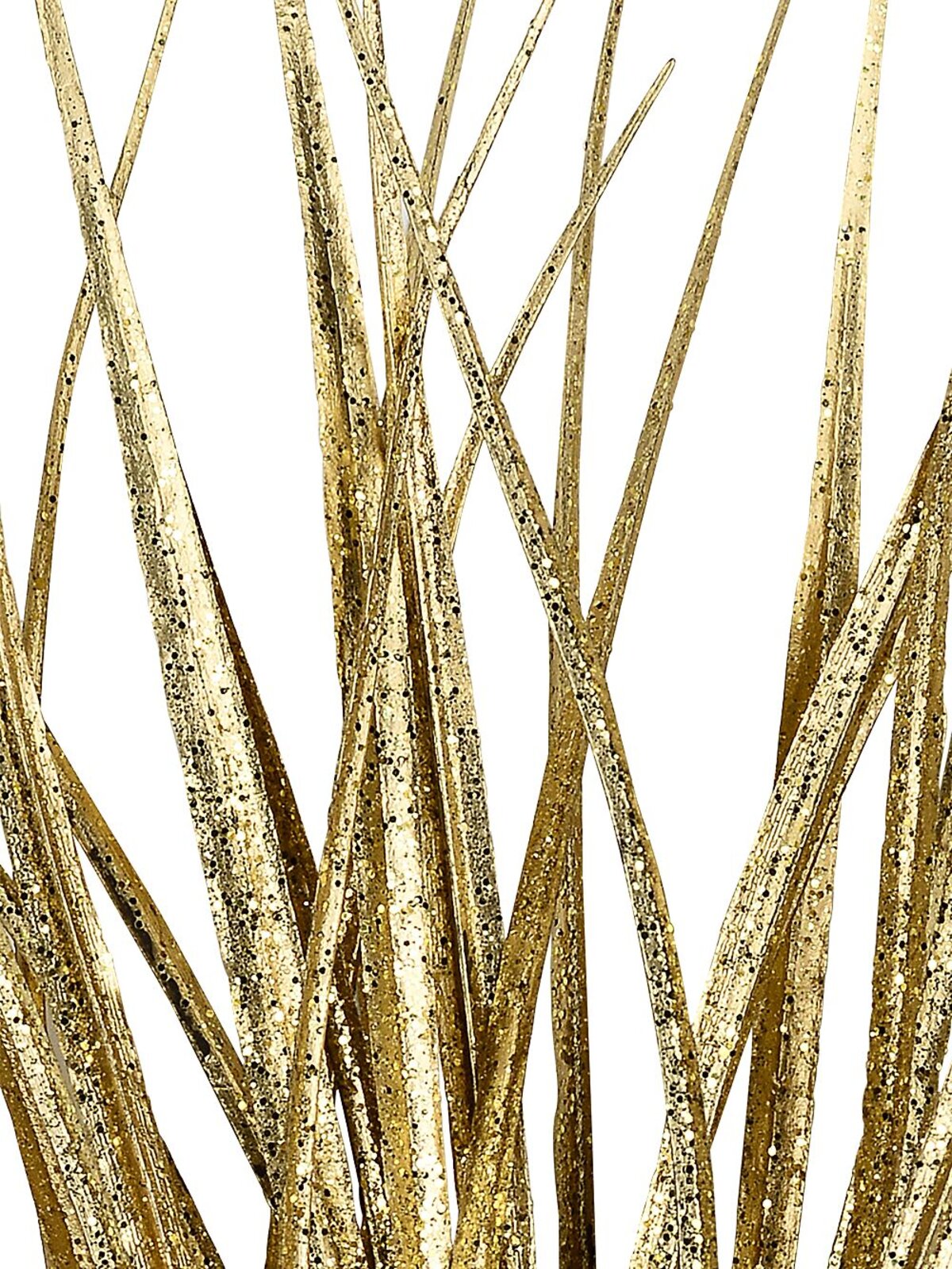 Gold Grass Bush Embellished With Gold Glitter Christmas Tree Stem Pick | 22cm — image 4