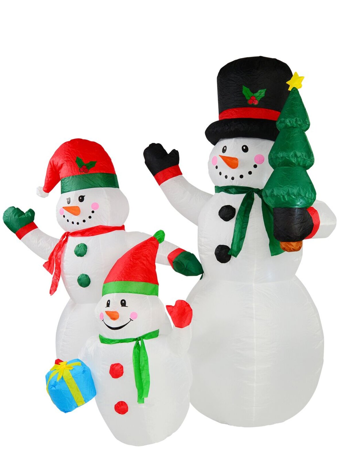 2.2m The Joyous Snowman Family Illuminated Christmas Inflatable — image 4