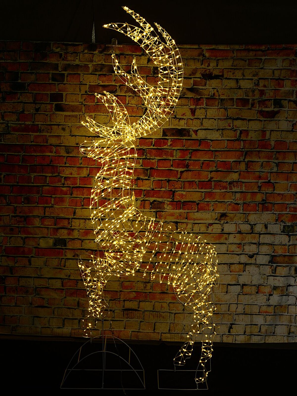 2.2m Warm White LED Taking Flight Life Size Reindeer Light Display — image 2