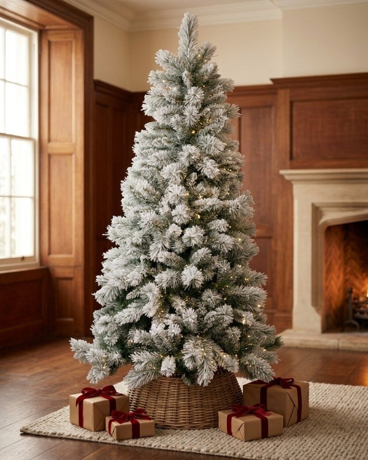 2.3m Yukon Winter Heavily Flocked Tree | 1265 Tips & Hinged Branches — image 4