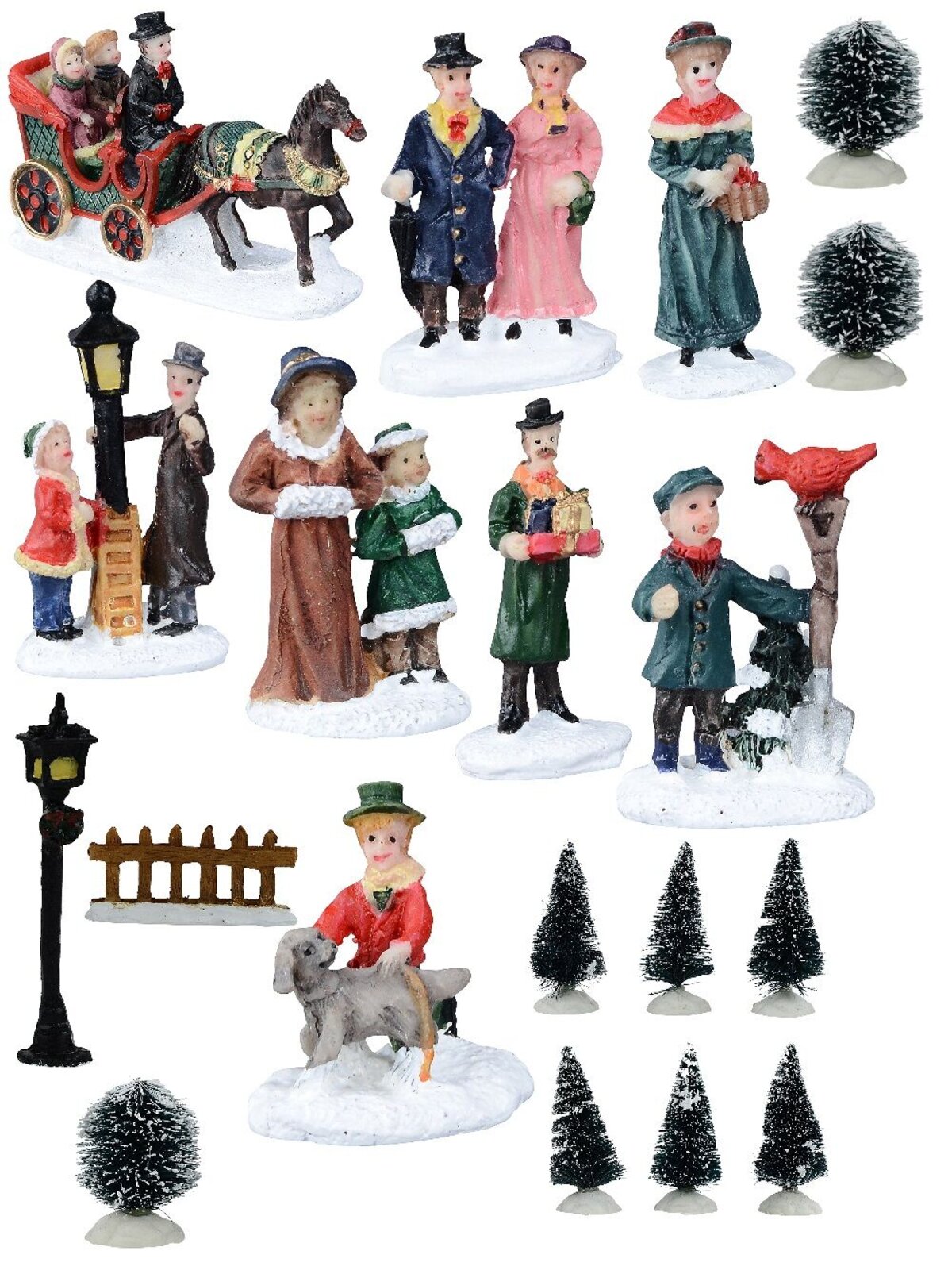 24 Piece Christmas LED Village Set With Bakery, Shop, Homes & Townsfolk — image 10