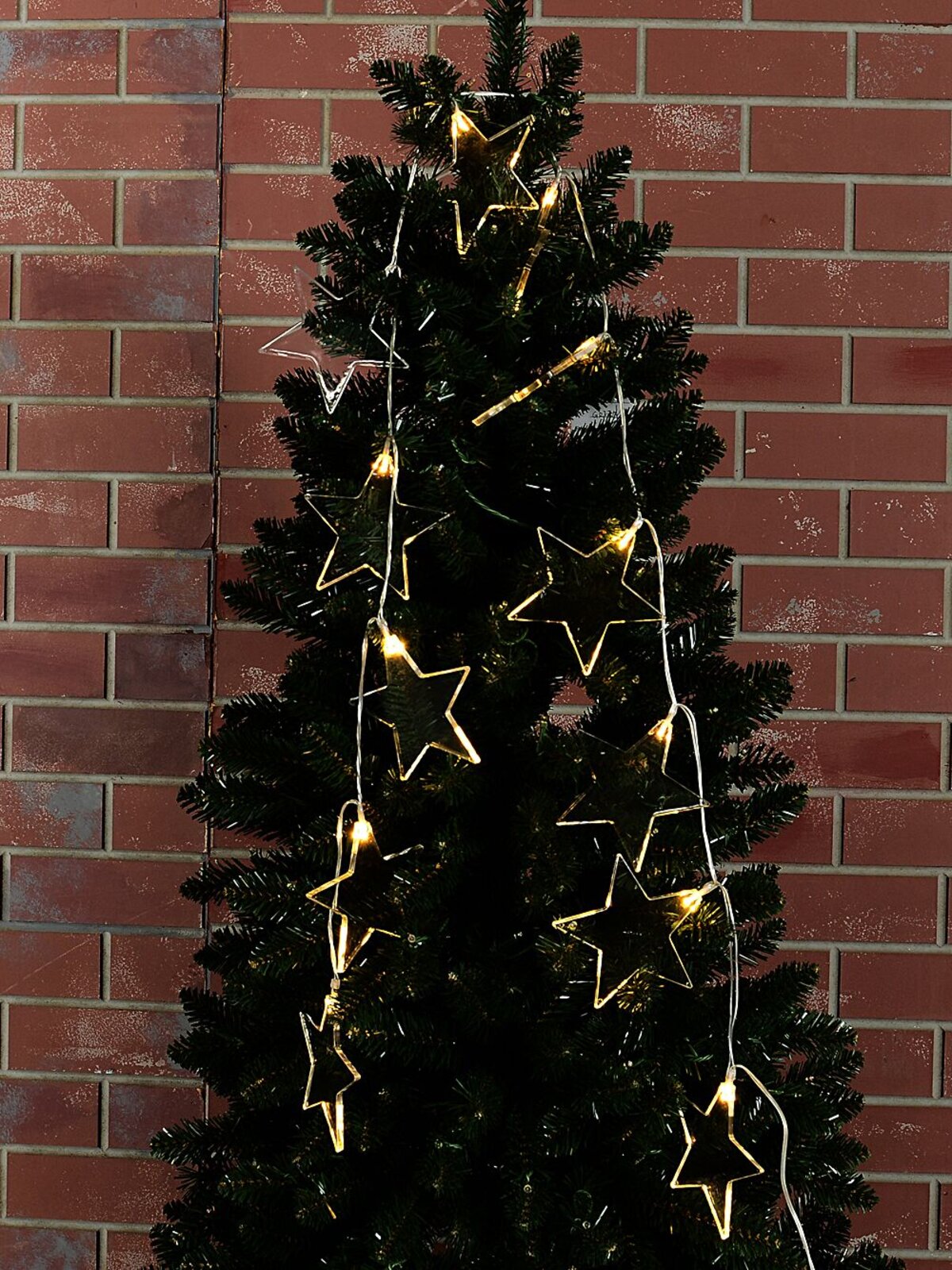 24 Warm White LED With Transparent Christmas Stars 2 Function | 3.4m — image 2
