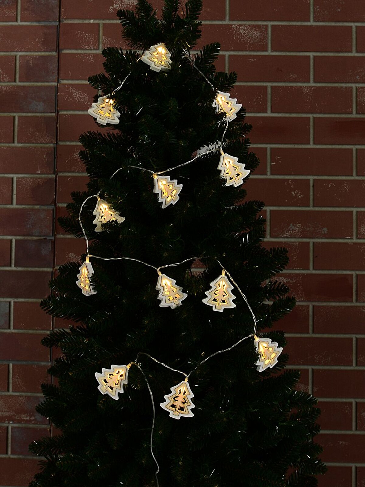 24 Warm White LED With White & Natural Christmas Trees 2 Function | 3.4m — image 2