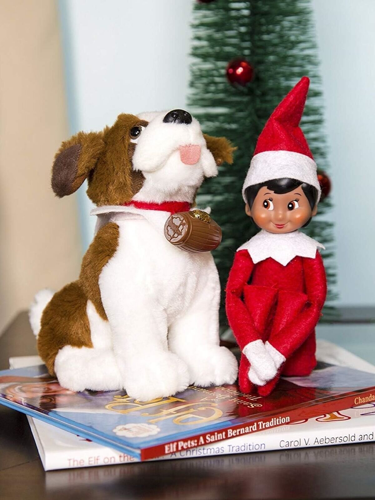 24cm Elf On The Shelf Elf Pets A Saint Bernard Tradition Plush Toy Set — image 2