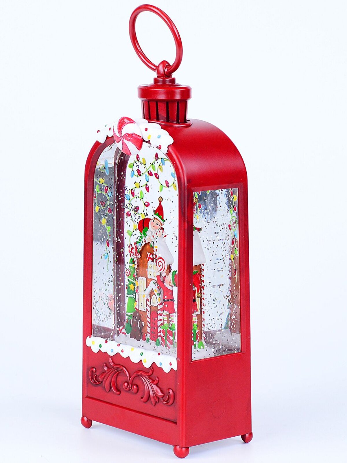 24cm Elves, Candy & Gingerbread LED Christmas Snow Globe Lantern — image 8