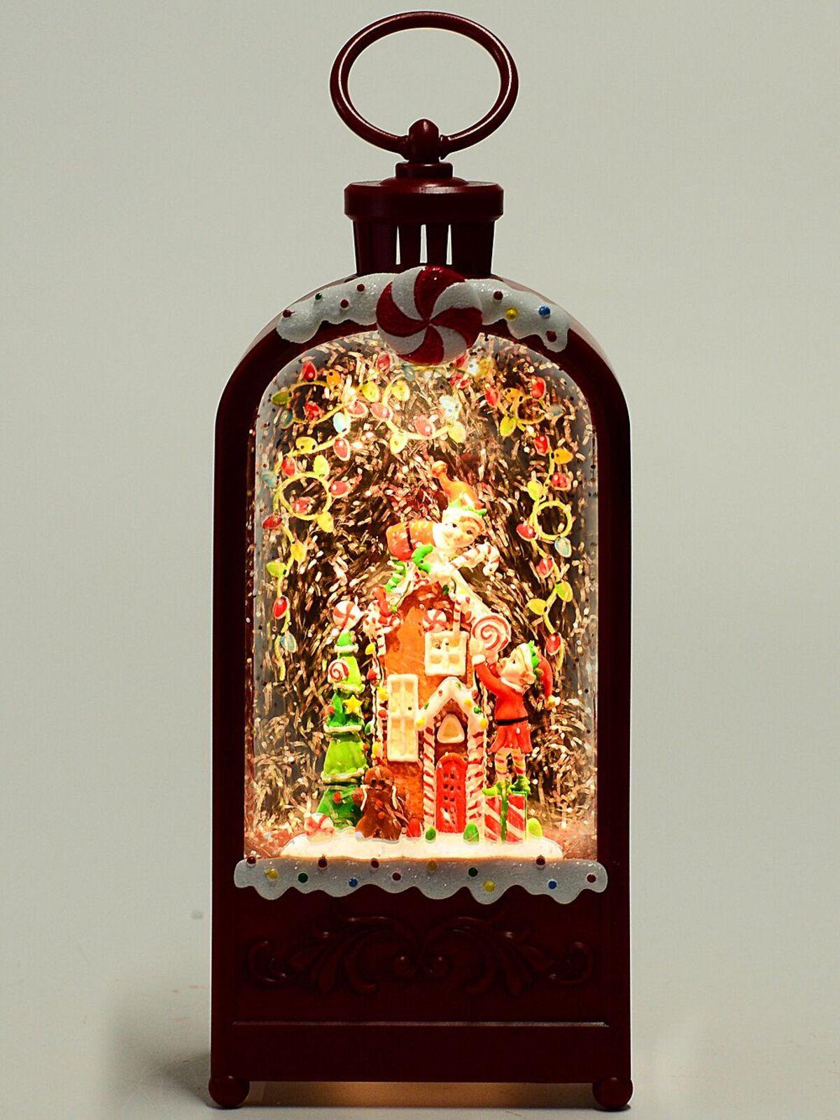 24cm Elves, Candy & Gingerbread LED Christmas Snow Globe Lantern — image 4