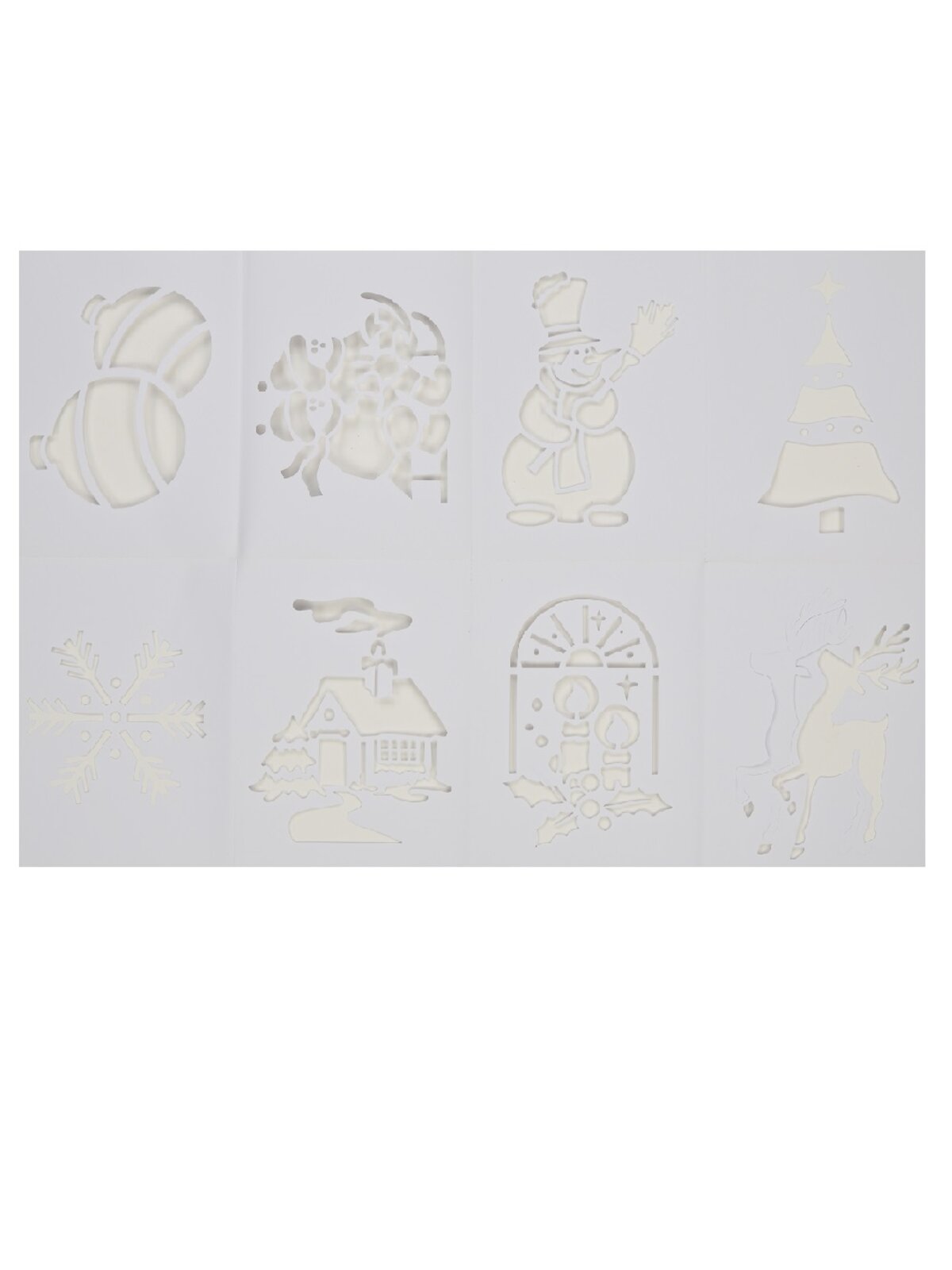 24cm Reusable Christmas Themes Spray Snow Window Stencil — image 5