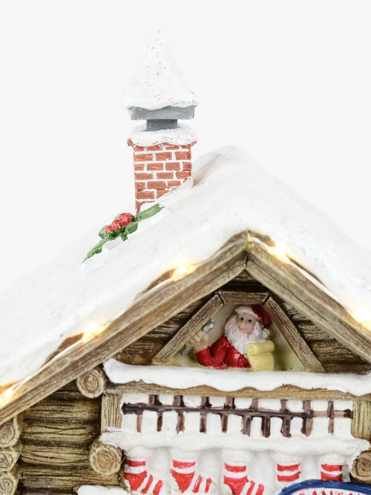 24cm Santa Workshop Illuminated & Animated Battery Christmas Village Scene — image 4
