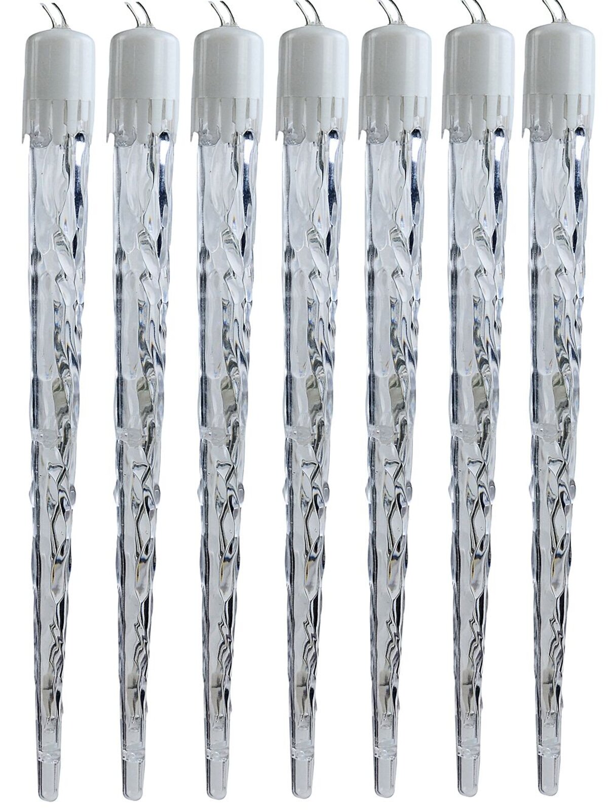 24x Natural Look Glacier Icicle Lights 8 Function Cool White LED | 7m — image 4