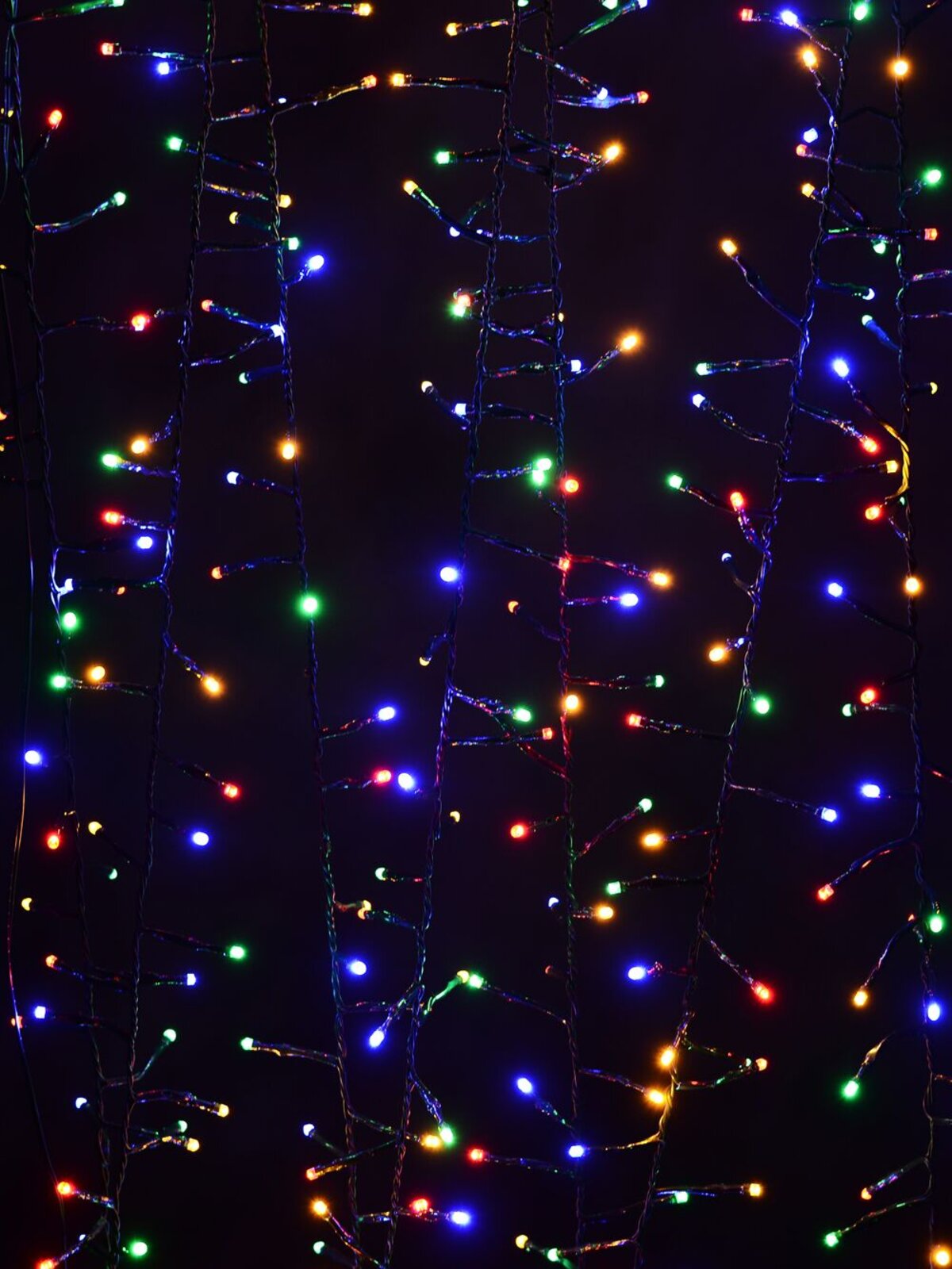 250 Multi Colour LED Concave Bulb Firecracker Cluster Fairy String Lights - 5m — image 2