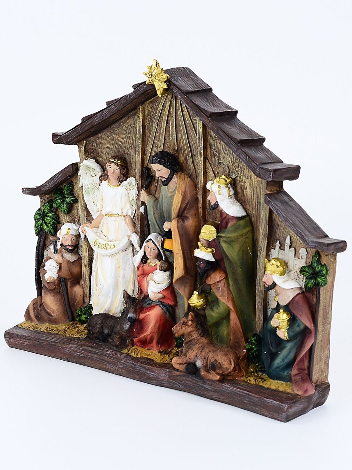 Bethlehem Nativity Scene Embossed Resin Ornament | 25cm — image 5
