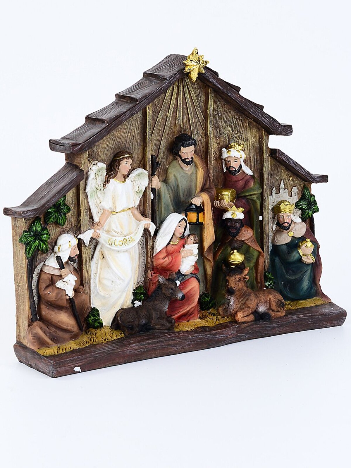 Bethlehem Nativity Scene Embossed Resin Ornament | 25cm — image 3