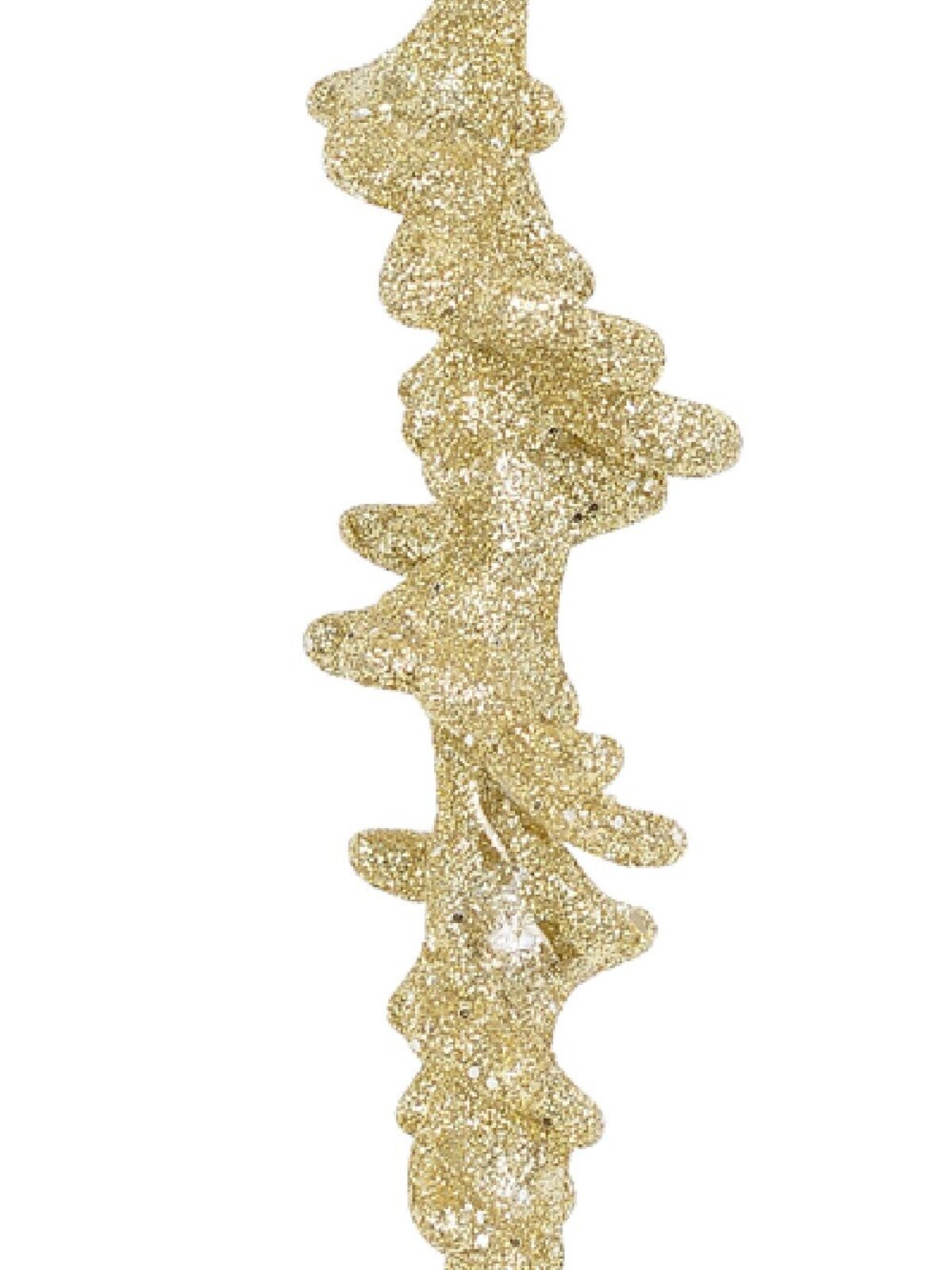 26cm Gold Glitter Auger Like Christmas Tree Icicle Ornament — image 3