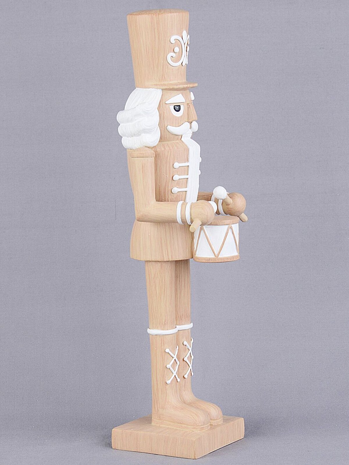 26cm Wooden Look Toy Soldier Drummer Boy Resin Figurine — image 5