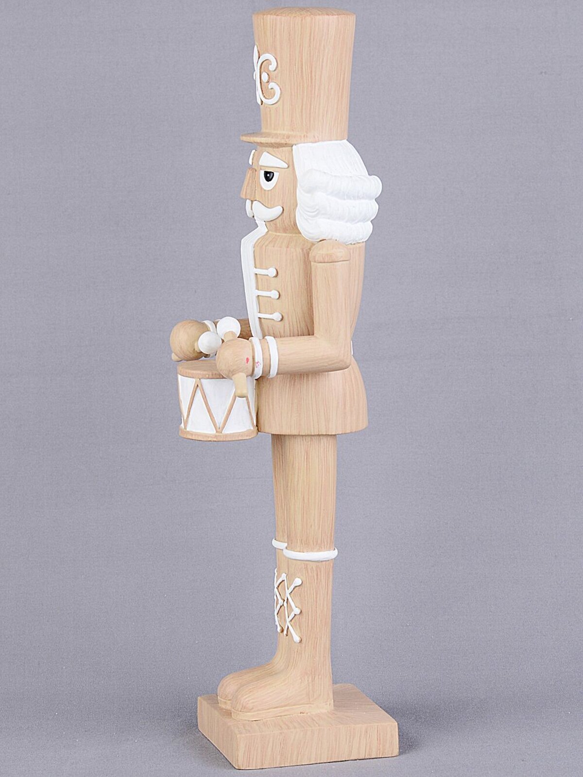 26cm Wooden Look Toy Soldier Drummer Boy Resin Figurine — image 7