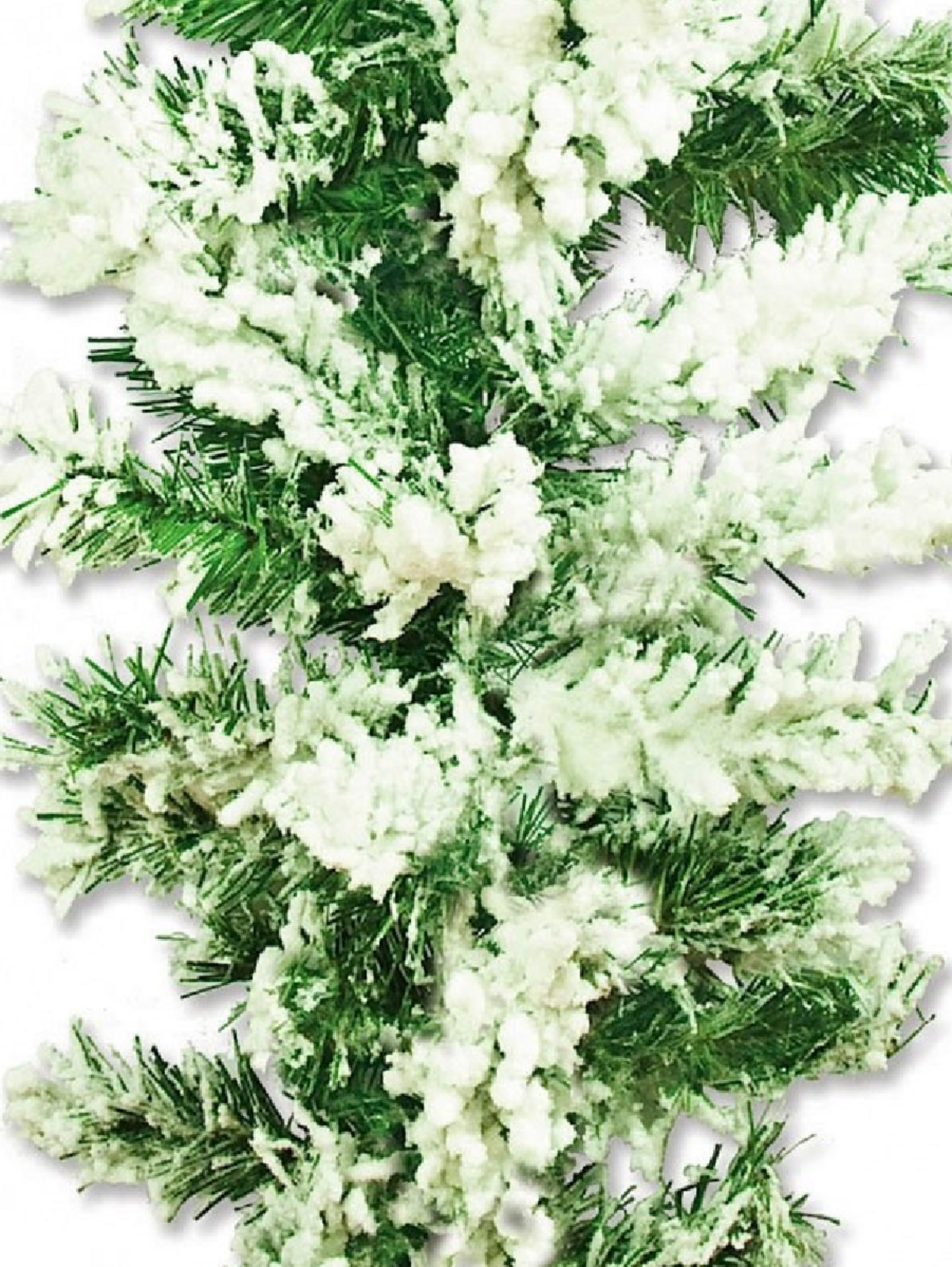 2.7m Heavily Flocked Antarctic Snow Pine Garland | 180 Tip — image 2