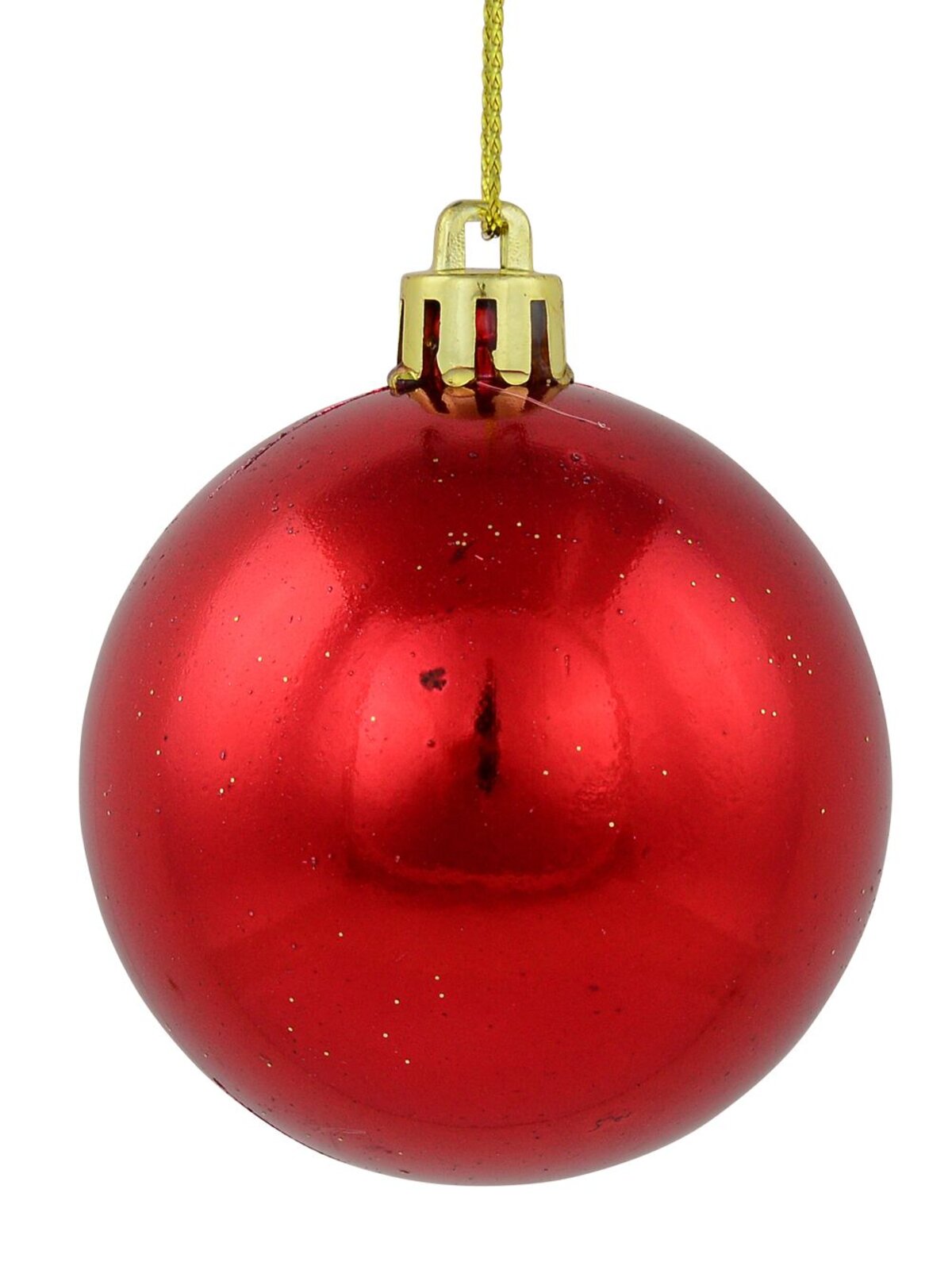 27x 60mm Red Metallic, Green Matte & Glitter Gold Christmas Baubles — image 5