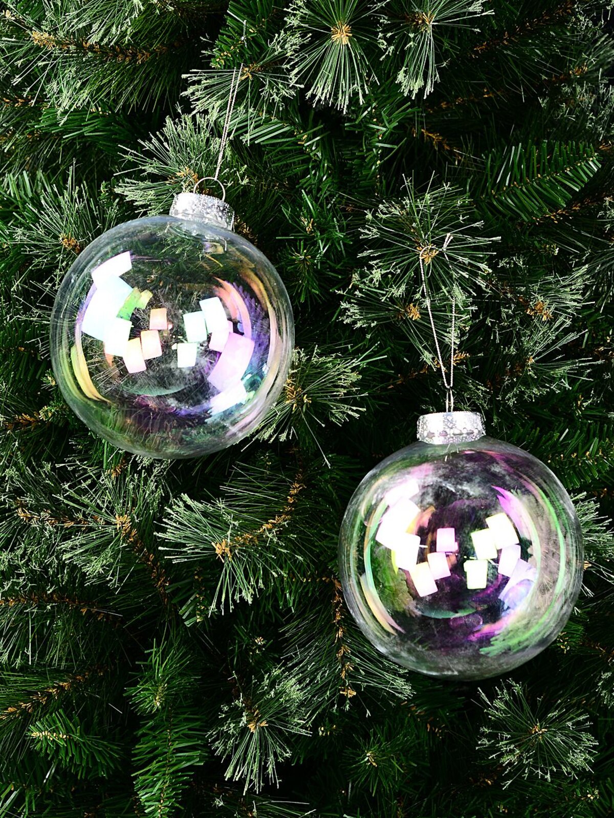 2x Lustrous Clear Grand Iridescent Soap Bubble Baubles | 15cm — image 5