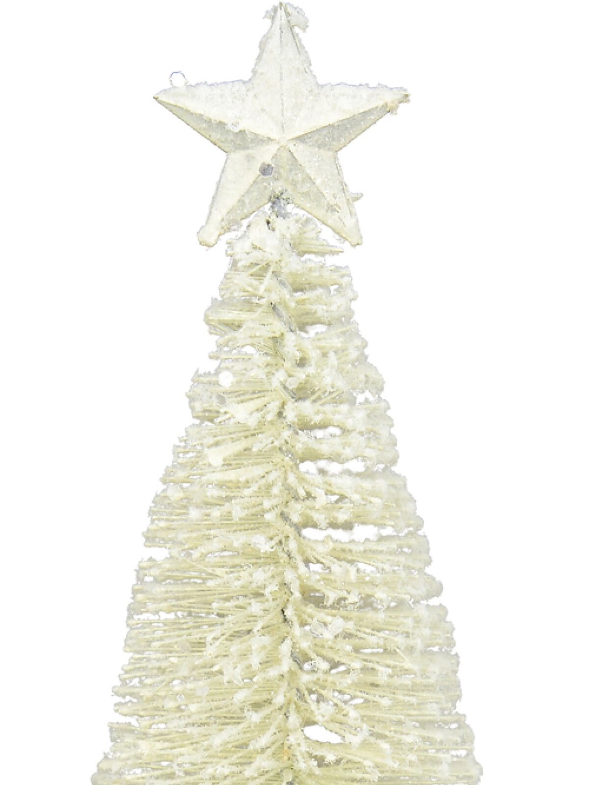 30cm White Iron Tree With Snow Dust & Star Table Top Ornament — image 2